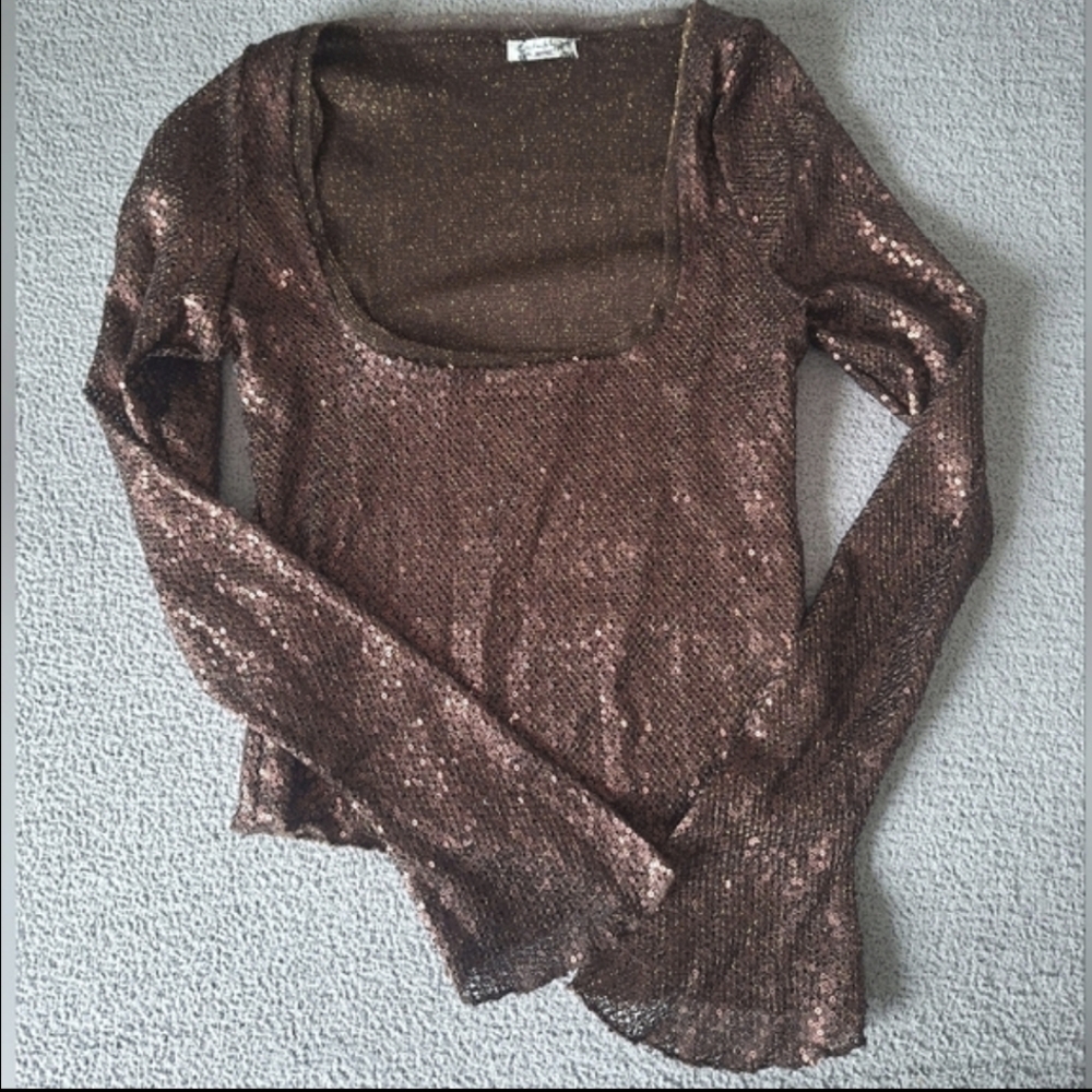 NWOT- Free People Late Night Disco Top